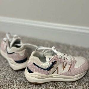 New Balance White and Pink Athletic Shoes
